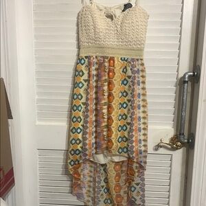 Orange & Teal Asymmetrical Summer dress by Windsor size L junior … ADORABLE ON!!